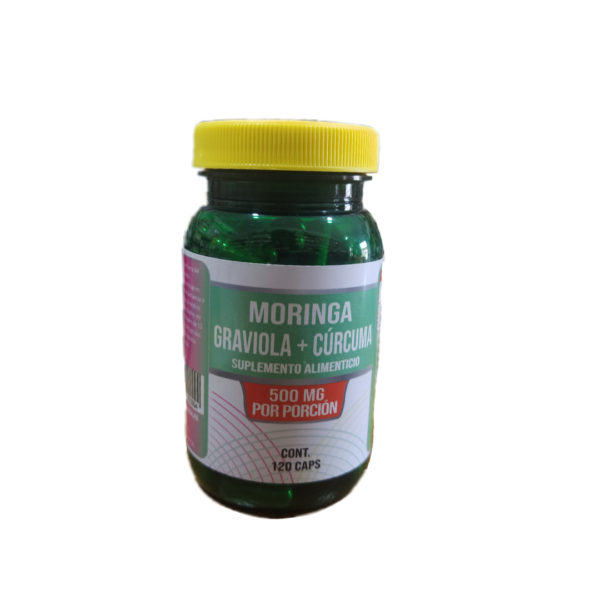 Moringa, Graviola y Cúrcuma 120 caps