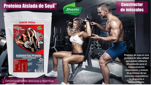 Proteína Aislada de Soya Sabor a Fresa 500g